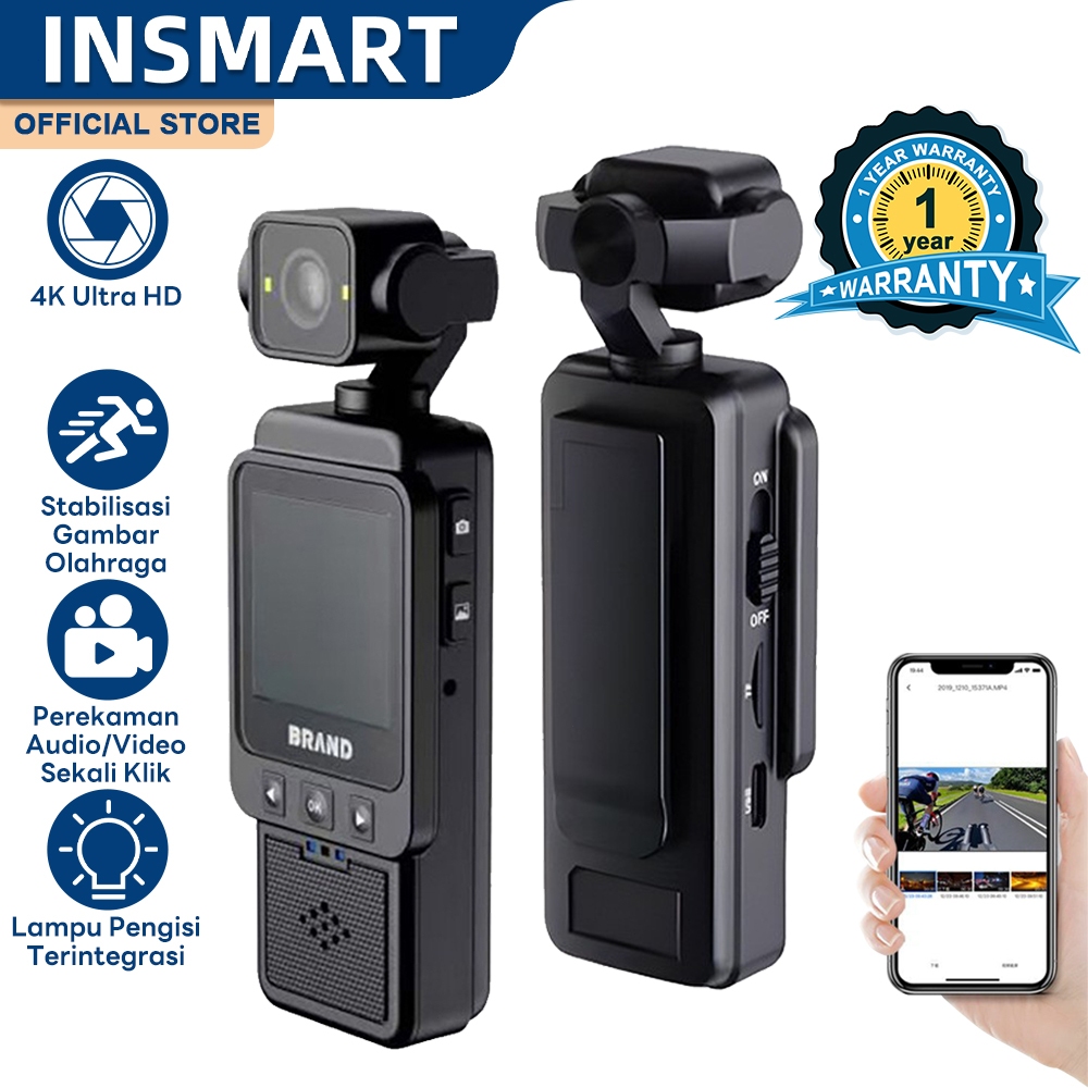 Foto Insmart INSMART Kamera Aksi Definisi Tinggi, Perekam Yang Dikenakan Di